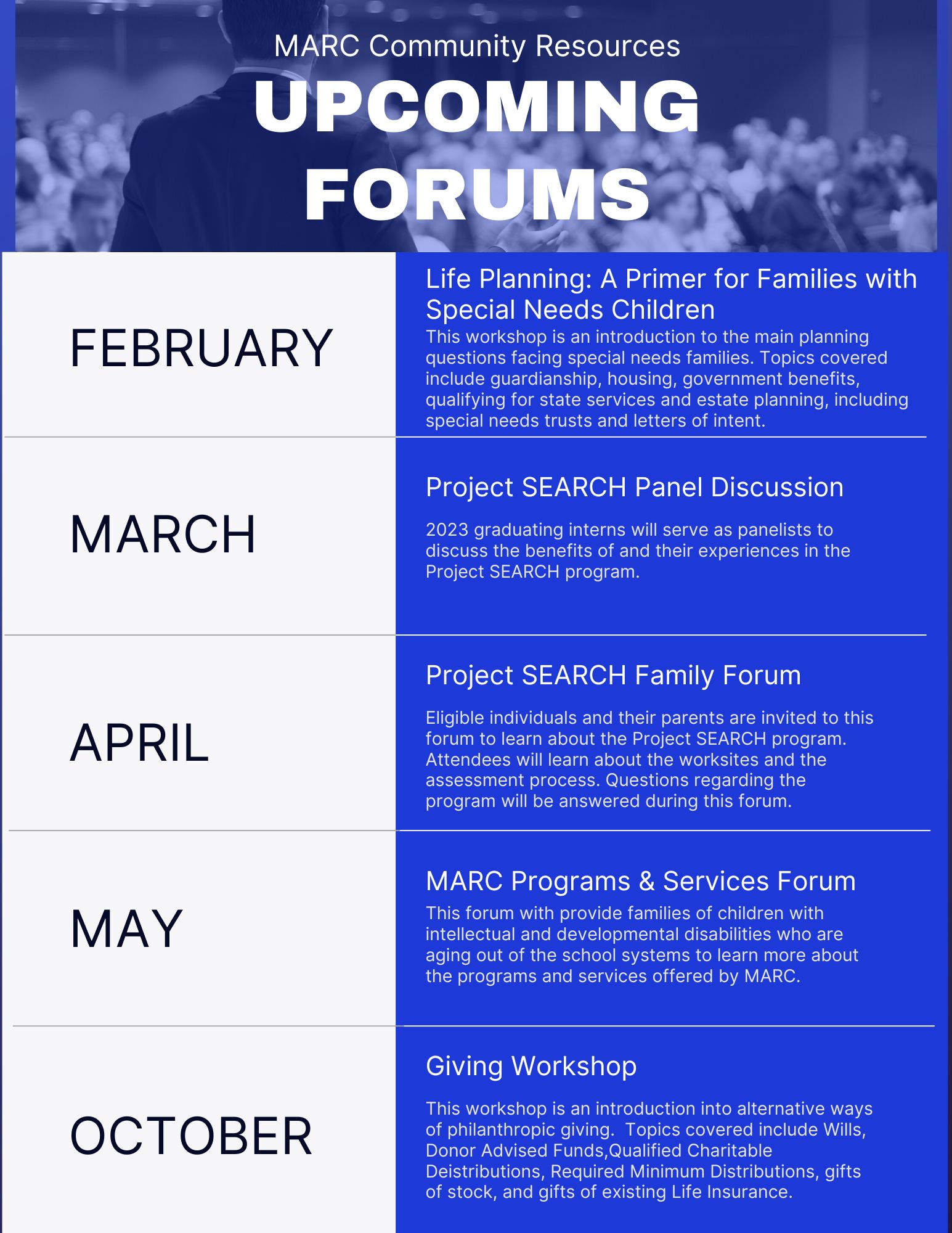 2023 Upcoming Forums